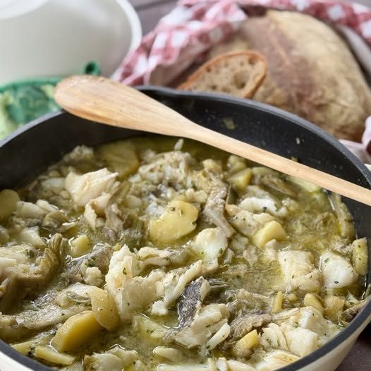 Bacalao con alcachofas